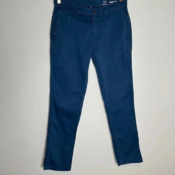 Blue Khaki Mens Pants - Picture 3 of 8